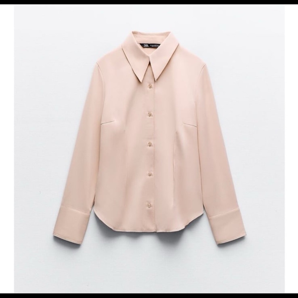 Zara Pink Tailored Shirt